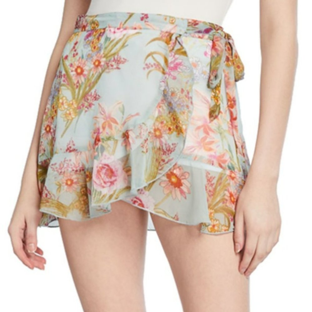 Raga Floral Wrap Mini Skirt. New With Tickets. Size Large